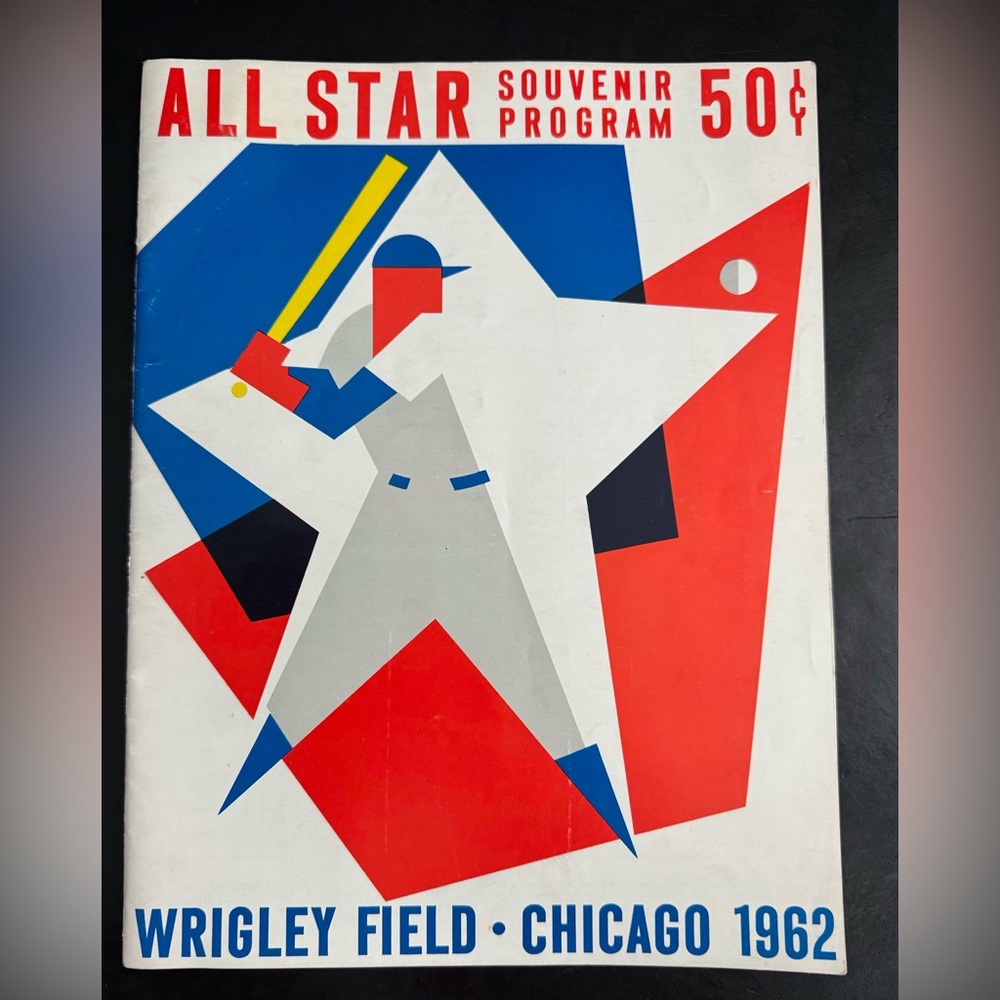 VINTAGE Baseball - 1962 All Star Program - Wrigley Field Chicago Cubs